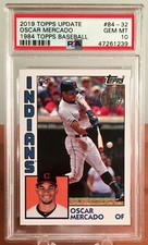 2019 Topps Update OSCAR MERCADO RC Rookie 1984 Topps Insert PSA 10