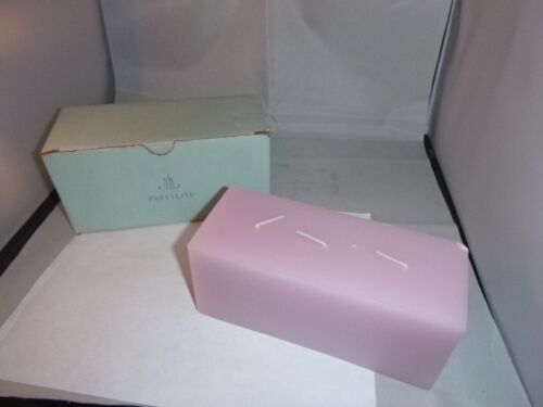 Neu Partylite 3 Docht Ziegelkerze Erdbeere Rhabarber in Box