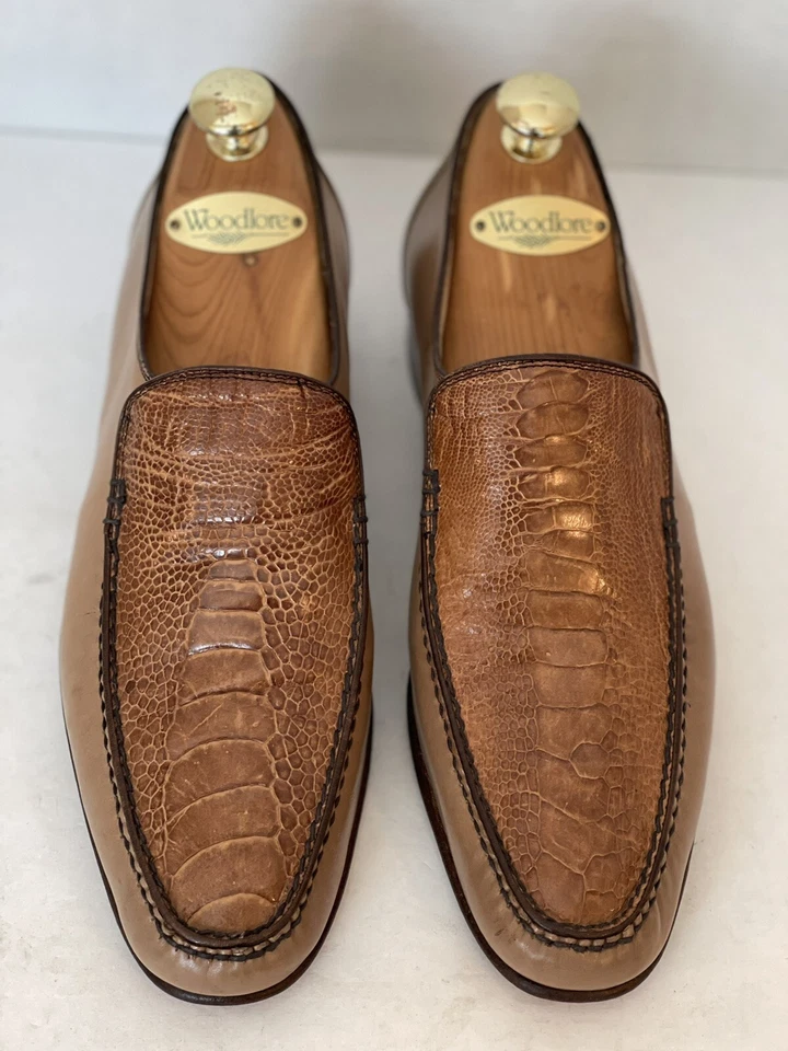 Mocasines de vestir vintage Bruno Magli para mujer marrón piel de serpiente/piel de becerro talla EE. UU. 9,5 M Foto 4 de 4