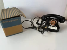 Vintage Rotary Telephone Automatic Electric Type 40 Monophone Desk Phone Black