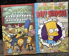2 Simpsons Comics:Barn Burner &  Bratty Book of Bart ~ Paperback (Good)