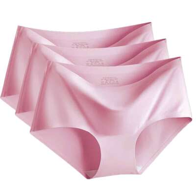 Niedrige Taille Damen Satin Eis seidig nahtlos Höschen Slips Nachtunterwäsche