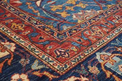 10 x 14 ft Navy Blue Bidjar Afghan Hand Knotted Traditional Oriental Rug - Picture 11 of 20