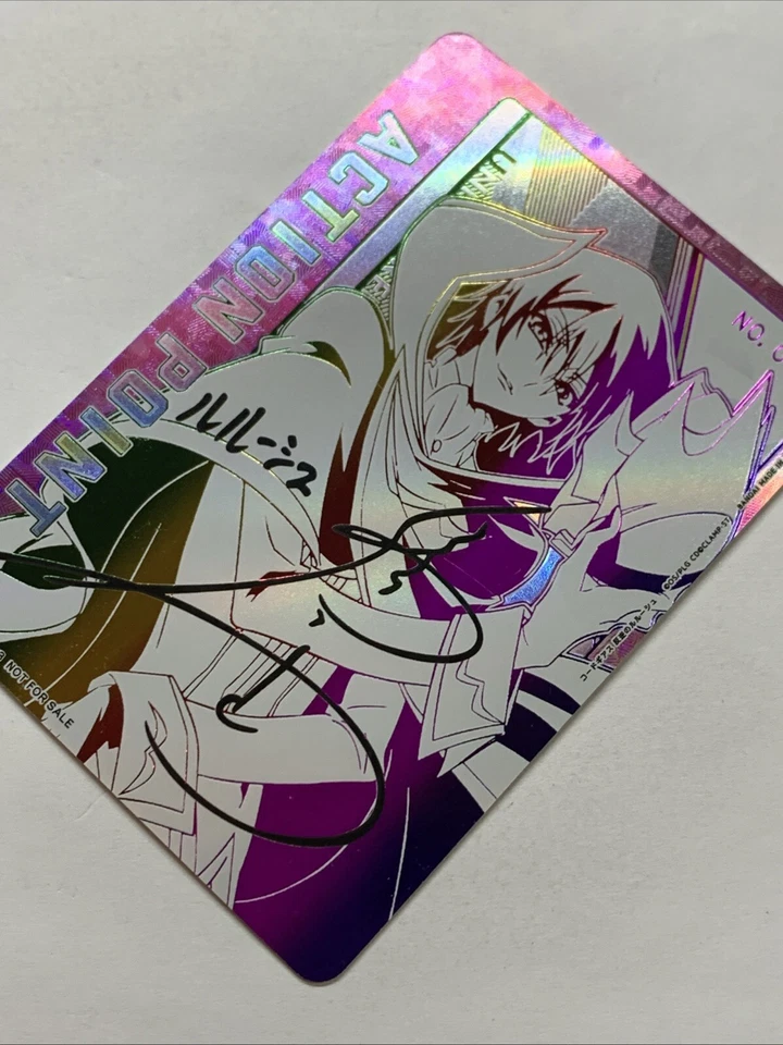Lelouch UNION ARENA Code Geass UAPR/CGH-AP03 FOIL Holo Japan Rainbow AP Signed - Image 3 of 4