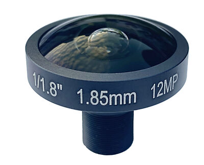 12MP 4K6K 1/1.8'' 1.85MM Wide Angle Fisheye HD M12 Industrial Lens Machine Vision