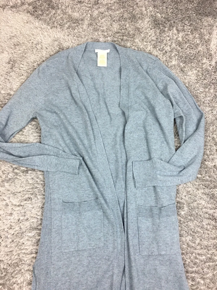 Matty M Long Cardigan Womens Size Medium Blue Acrylic Nylon - Image 2 of 4