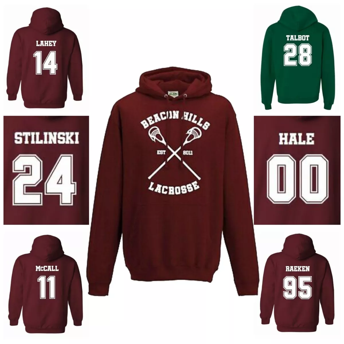 Beacon Hills Lacrosse Hoodie Teen Wolf McCall Stilinski Lahey Unisex  Sweatshirt. 