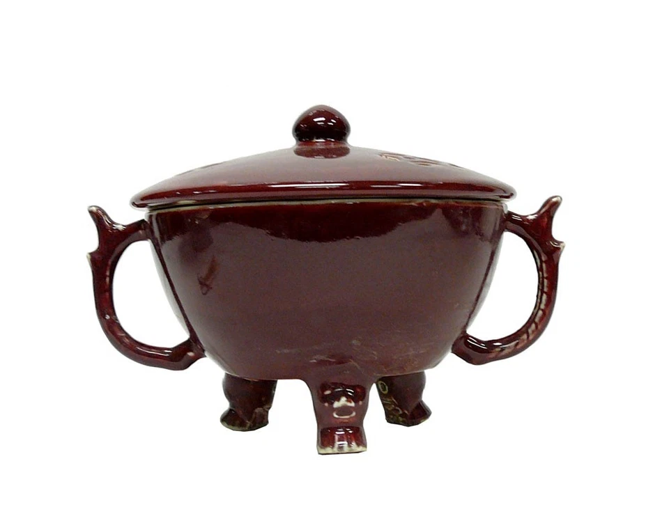 Antigua cosa china con asas y patas de dragón w353 Foto 2 de 4