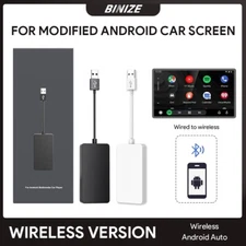 Binize USB Wired Adapter with CarPlay Android Auto Dongle Multimedia Play