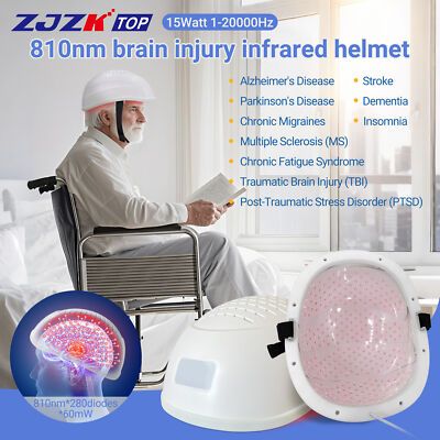 ZJZKTOP Brain Wave Helmet Massage Ultrasound Helmet Painless No Side Effect