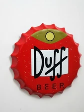 Red Simpsons Moe’s Tavern Metal Sign  Duff Beer Mancave Beer Sign