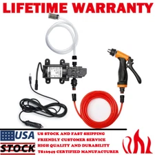 DC 12V 100W High Pressure Electric Car Washer Kit Hose Water Pump Spray Gun Auto