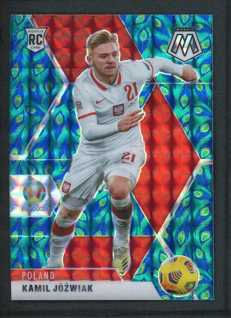 2021 KAMIL JOZWIAK PANINI MOSAIC UEFA EURO PEACOCK RED ROOKIE RC #67