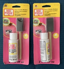 Plaid:Craft CS12652 Mod Podge Medium W/Foam Brush-2oz Photo Transfer (2PK)
