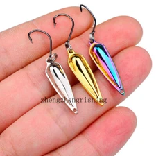 10Pc Micro Metal JIG Fishing Lure 1.5/2.5g Jig Spoon Jigging Bass Fishing Tackle