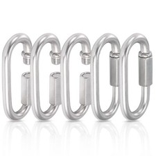 Heavy Duty Screw Chain Quick Link Stainless Steel D Shape Carabiner Connector