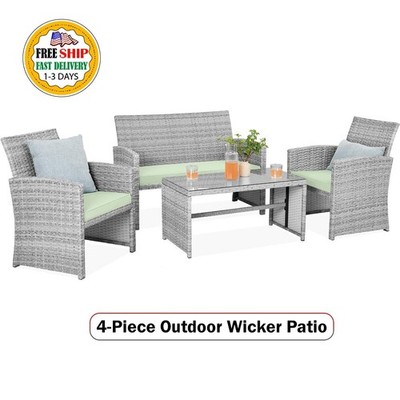 Juego De Muebles De Patio Terraza Banca Sillas Con Mesa De Cafe Te 4 Piezas