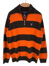 GANT Men Wool 1/4 Zip Neck Jumper Pullover Sweater Size M