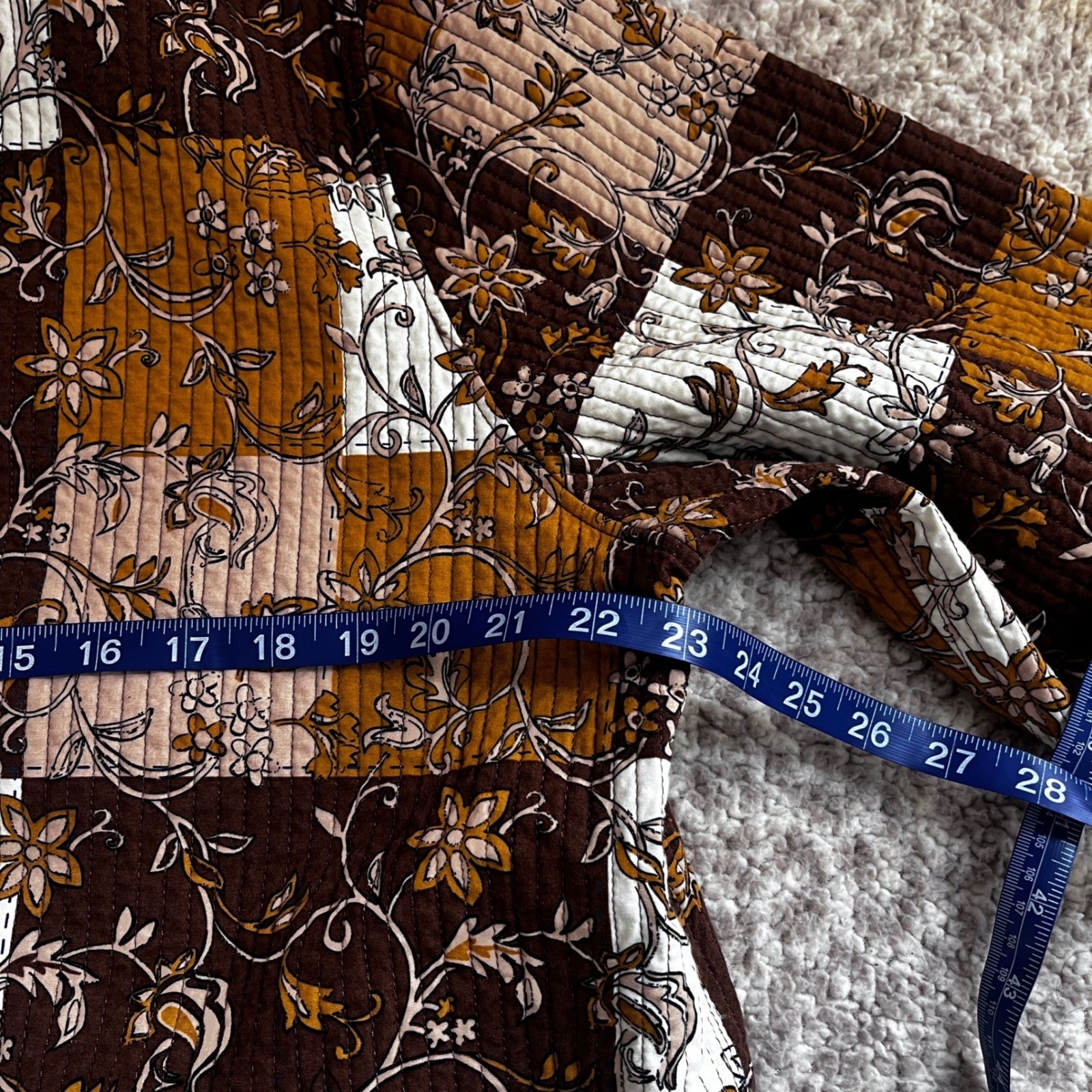 Blair  Multicore Patchwork Quilted Jacket XLG Bro… - image 6