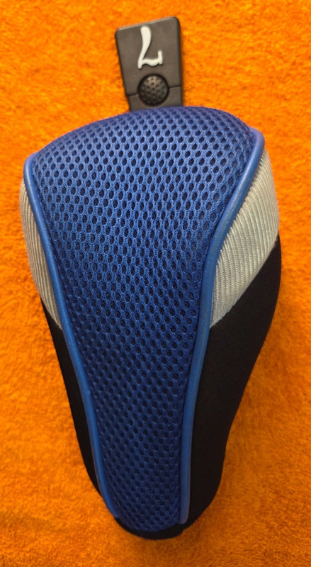 FAIRWAY WOOD HEADCOVER BLUE - BLACK - SILVER HAS #7 TAG