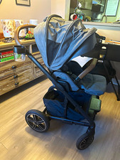 Nuna Mixx Next Stroller w/ Bassinet  Stand Gray/Black