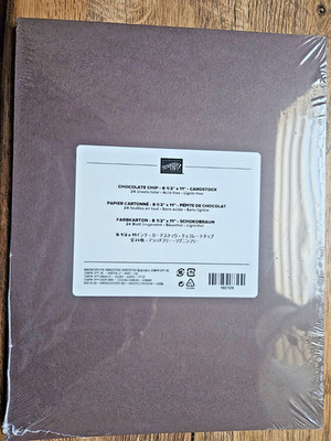 Stampin Up 8-1/2'' x 11''  Cardstock New package of 24 CHOCOLATE CHIP Retired