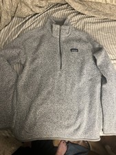 Patagonia Women s L Gray 1/4 Zip Fleece Jacke...
