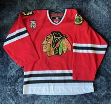 Koho Authentic Chicago Blackhawks Jersey 48 75th Patch Made Canada NHL Hockey