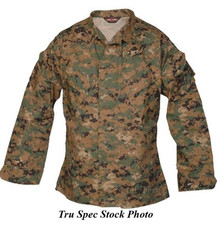 TRU-SPEC Large Reg. Digital Woodland MARPAT type Camouflage Long Sleeve NWT