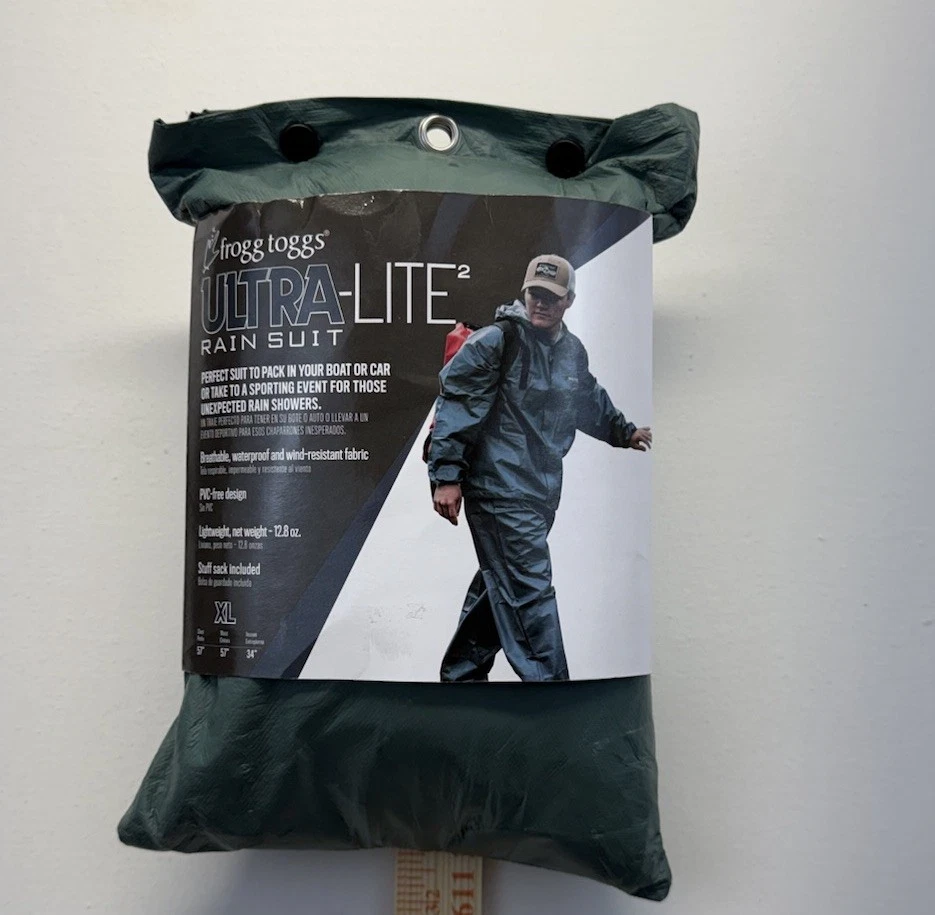 Frogg Toggs Ultra-Lite2 Rain Suit XL Green Waterproof Jacket & Pants New - Image 2 of 3