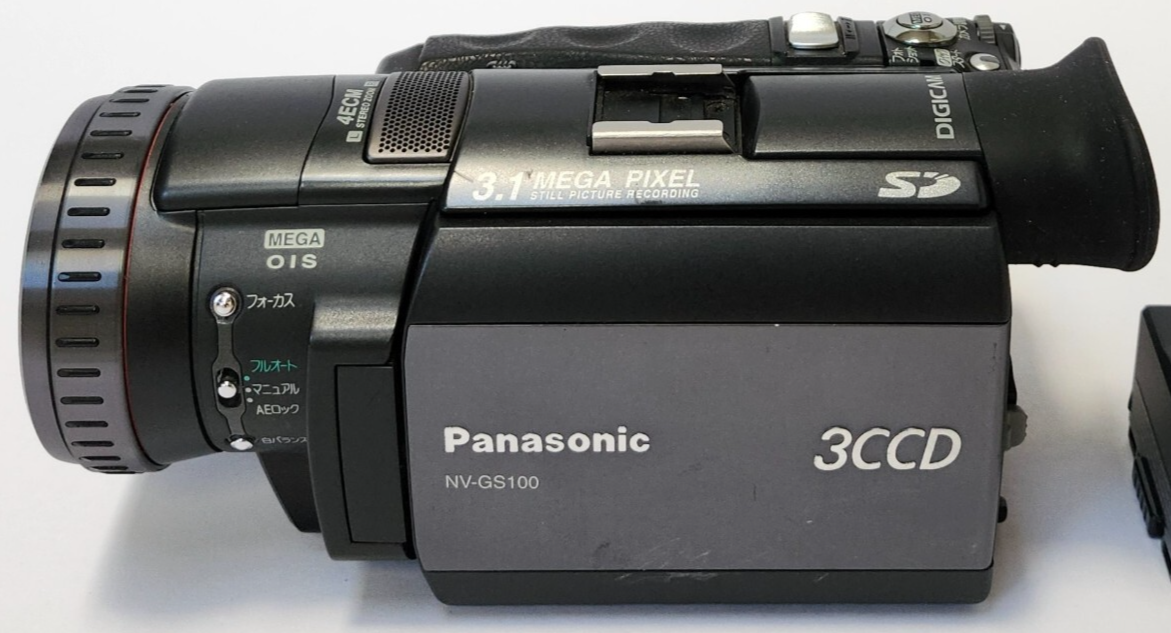 Panasonic NV-GS100 Video Camera MiniDV Japanese No Battery Powers