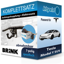 Für Tesla Model Y SUV 19-25 BRINK Anhängerkupplung abnehmbar + 7polig E-Satz neu