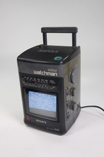 Sony Mega Watchman FD-510 Portable TV AM FM Radio B W VTG 80s Retro FD510 yy2