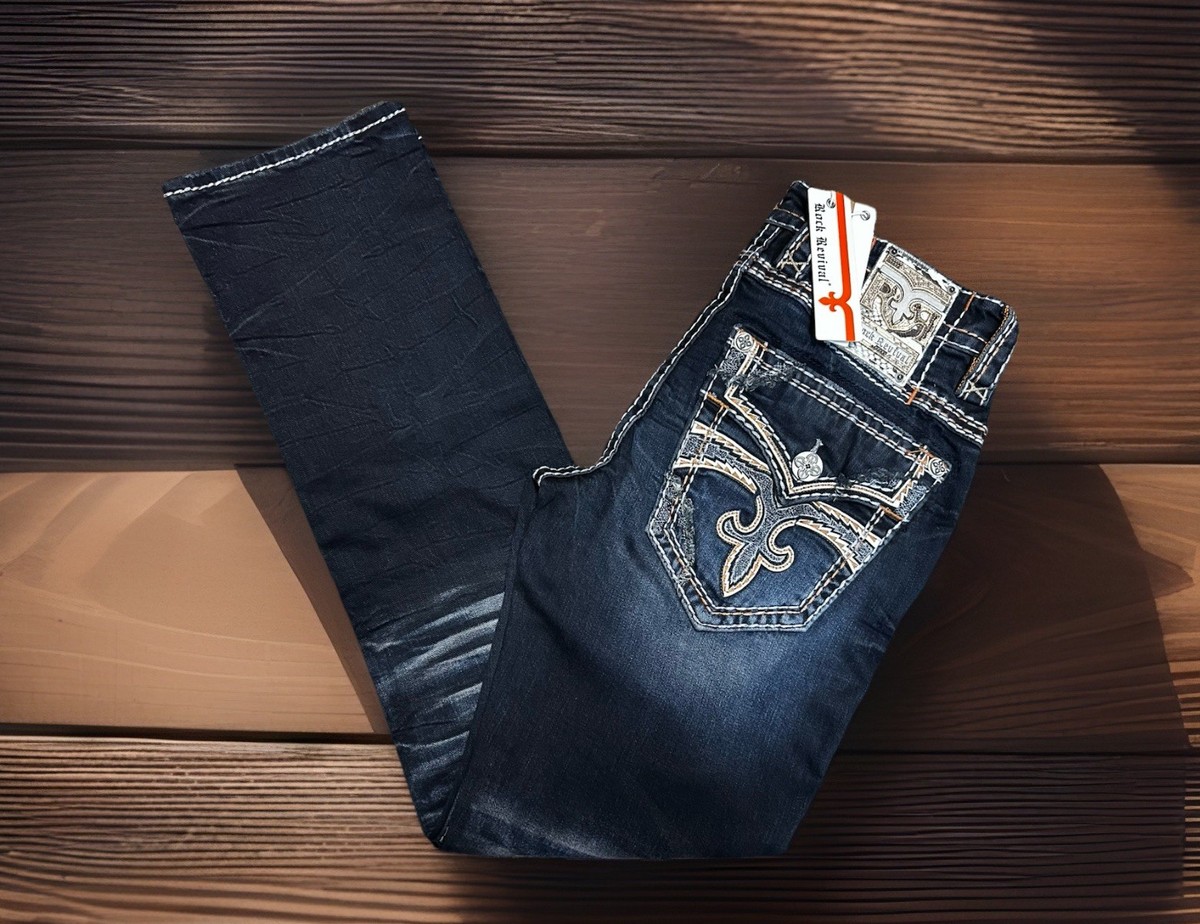 Rock Revival Men's Jean's Straight THEODORE J202 | eBay