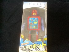 Small tin toy robot red (written in Japanese)