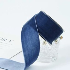 1" x 10Yards Royal Blue Velvet Ribbon Roll DIY Craft Supplies, Gift Wrapping