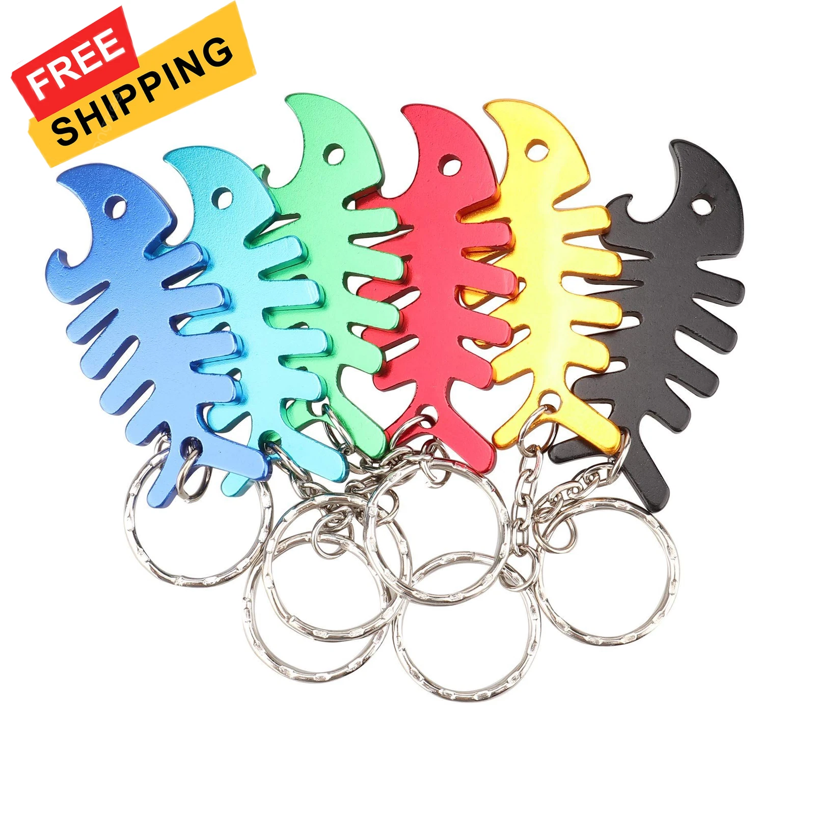 SWATOM Fish Bone Bottle Opener Keychain - Thumbnail 2