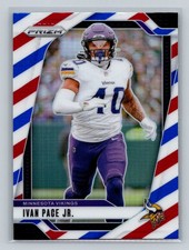 2024 Panini Prizm #189 Ivan Pace Jr. Red White and Blue NFL Minnesota Vikings