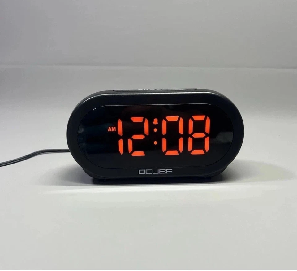 Digital Alarm Clock Large Display USB Charging Port Simple Bedside Office Home - Image 2 of 4