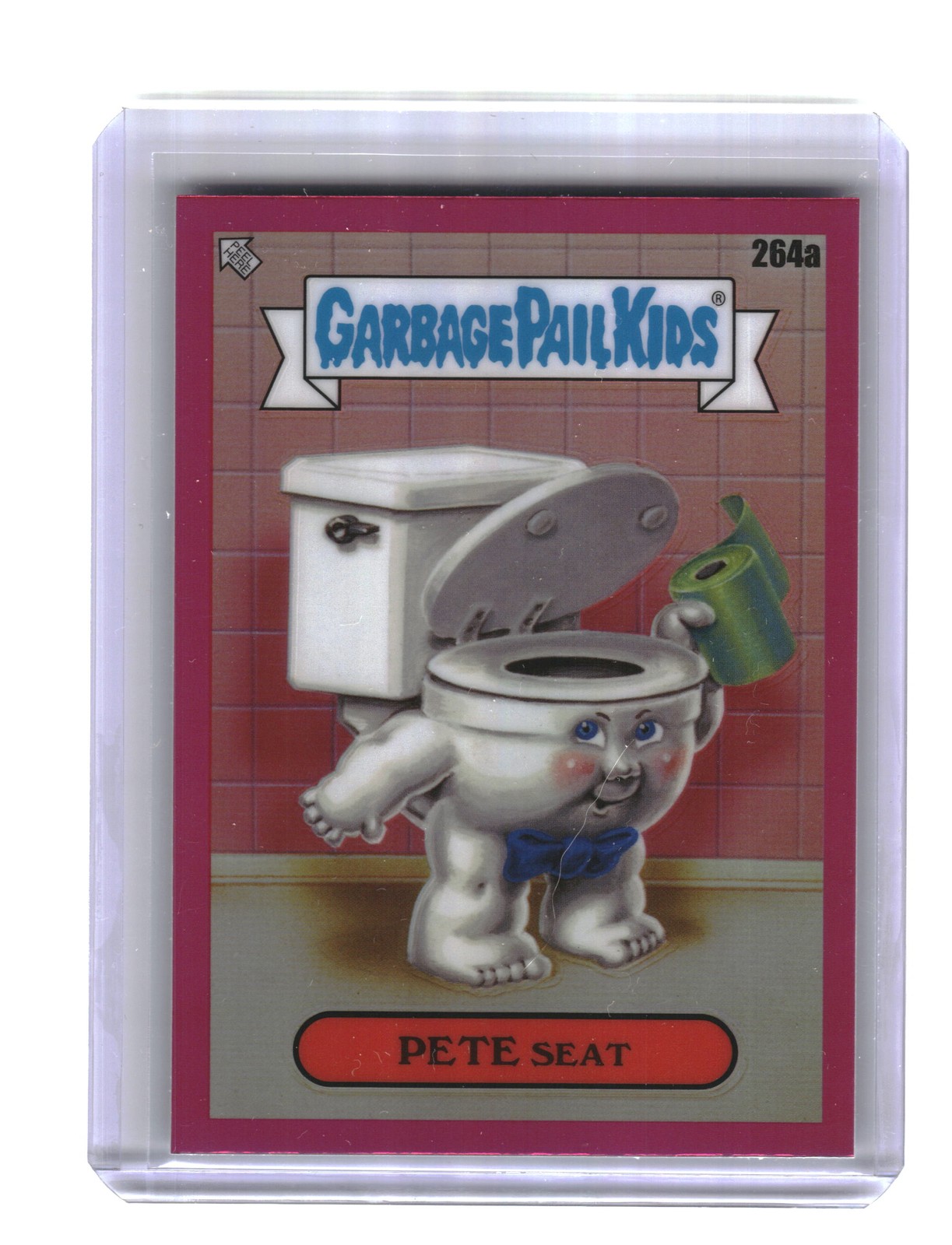2024 Topps Garbage Pail Kids Chrome Magenta Refractor #264a Pete Seat front