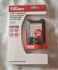HYPER TOUGH 2-IN-1 MAGNETIC BATTERY-OPERATED LED WORK LIGHT UTILTY LIGHT