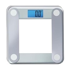 EatSmart Digital Bathroom Scale, Large Backlit LCD, Weight Tracking, Tape, Grey