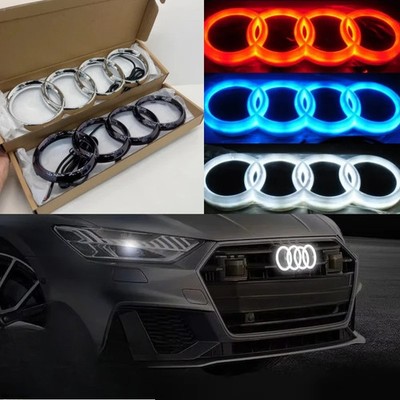 For A3 A4 A5 A6 A7 S3 S5 S6 Q3 Q5 LED Front Grille Glowing Ring Light Emblems