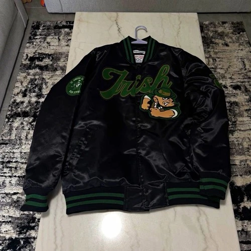 Headgear Classics HGC Nostalgia Co Satin Snap Varsity Jacket Lined XL/2XL - product listing photo