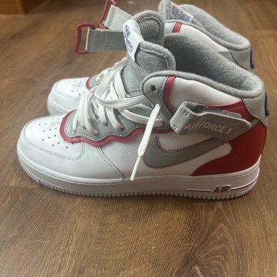 Nike Air Force 1 Mid '07 LV8 Athletic Club White/Light Grey-Gym Red, Size 8.5