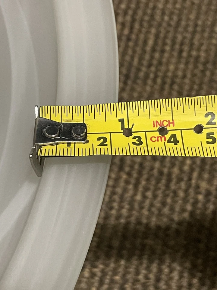 Pair of Vintage Frosted Swirl Glass Light Shades 35 cm Art Deco Ceiling Domes - Image 4 of 4