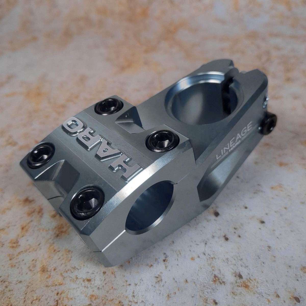 Haro Lineage Top Load CNC BMX Stem Black Silver Teal