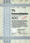 Landkredit-Institut Marburg, 7% municipal obl., 1986 (500 DM) sample/specimen