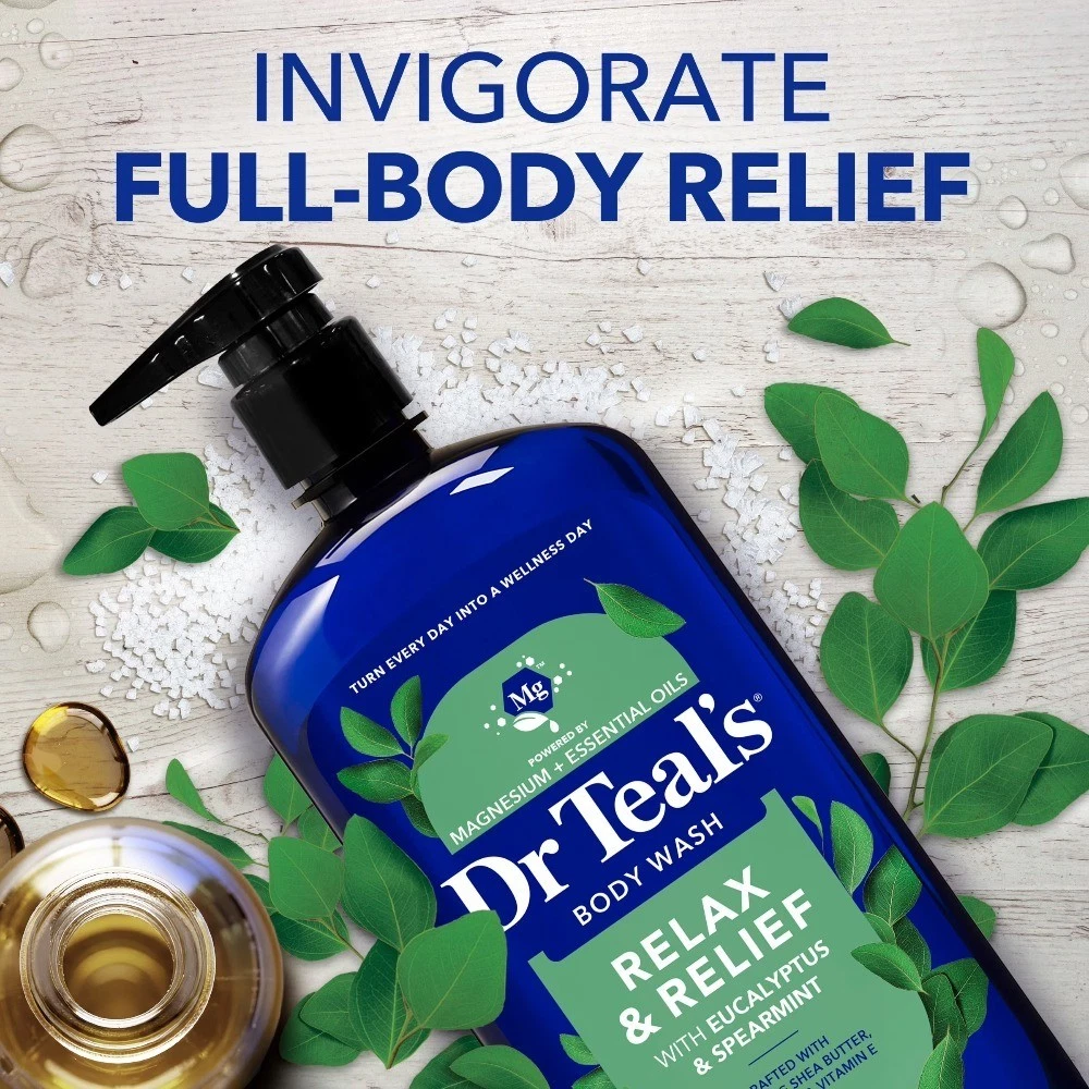 Relax & Relief Body Wash with Pure Epsom Salt, Eucalyptus & Spearmint Essential - thumbnail 3