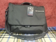 Tumi FXT Ballistic Nylon Slim Expandable Computer Flap Briefcase Black #26192D4